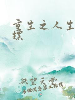 重生之人生新目标