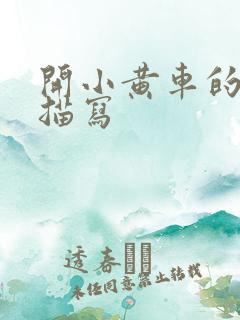 开小黄车的细腻描写