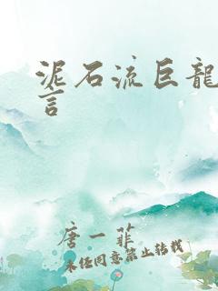 泥石流巨龙系谣言