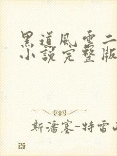 黑道风云二十年小说完整版