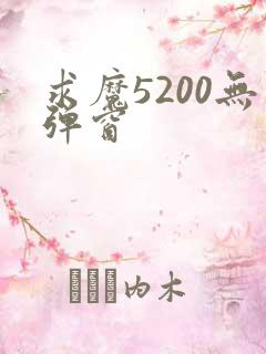 求魔5200无弹窗