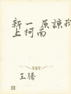 新一 原谅我爱上柯南