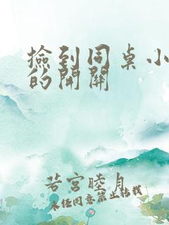 捡到同桌小玩具的开关