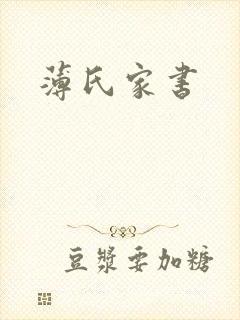 薄氏家书