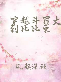 穿越斗罗大陆推到比比东