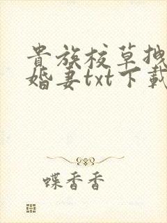 贵族校草拽拽未婚妻txt下载