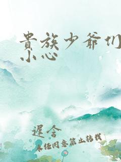 贵族少爷们 请小心