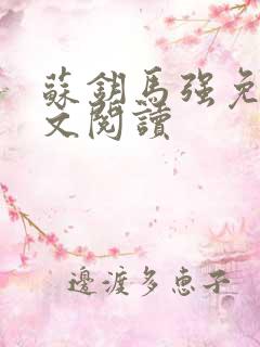 苏钥马强免费全文阅读