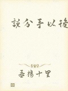 说分手以后
