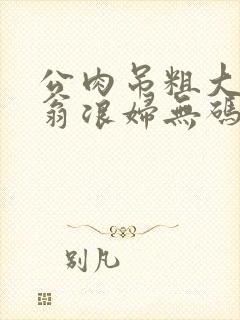 公肉吊粗大双色翁浪妇无码AV