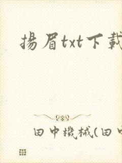 扬眉txt下载