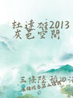 杜达雄2013灰色空间