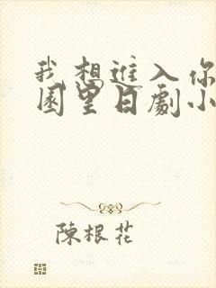 我想进入你的花园里日剧小说