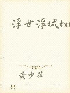 浮世浮城txt