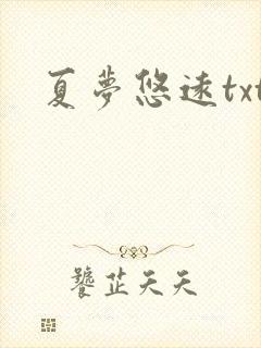 夏梦悠远txt