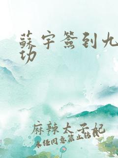 苏宇签到九转玄功