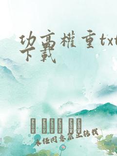 功高权重txt下载