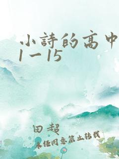 小诗的高中日记1一15