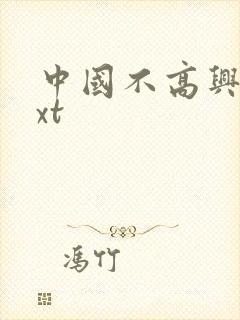 中国不高兴 txt