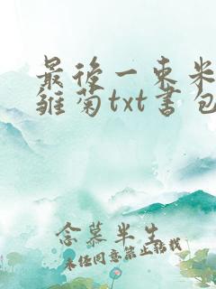 最后一束米迦勒雏菊txt书包网