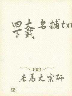 四大名捕txt下载