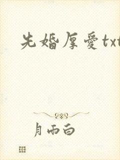 先婚厚爱txt