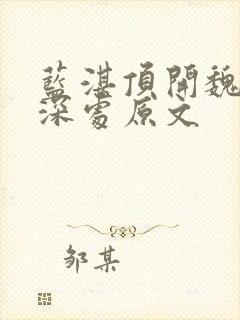 蓝湛顶开魏婴的深处原文