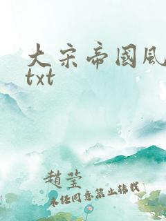 大宋帝国风云录txt