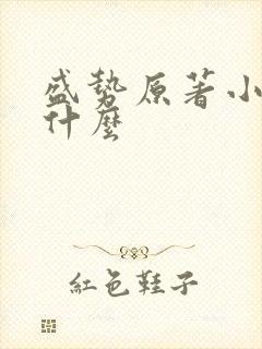 盛势原著小说叫什么