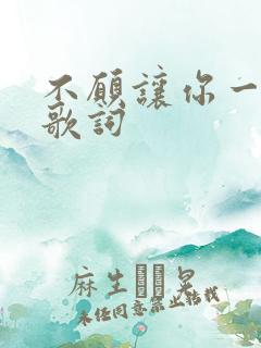 不愿让你一个人歌词