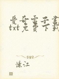 爱奇电子书下载txt免费下载