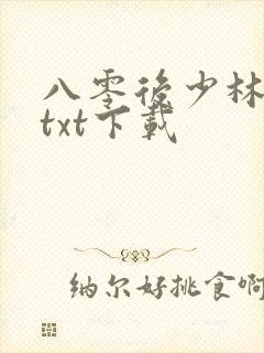 八零后少林方丈txt下载