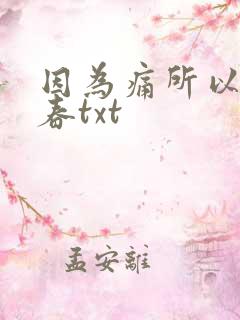 因为痛所以叫青春txt