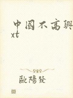 中国不高兴 txt
