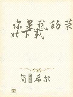 你是我的荣耀txt下载