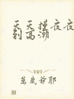 天天摸夜夜摸摸到高潮