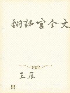 翻译官全文阅读