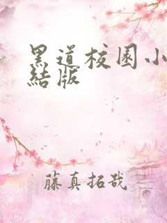 黑道校园小说完结版