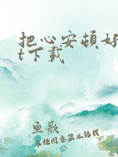 把心安顿好txt下载