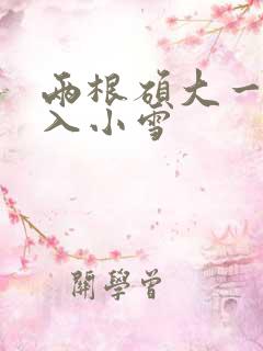 两根硕大一起挤入小雪