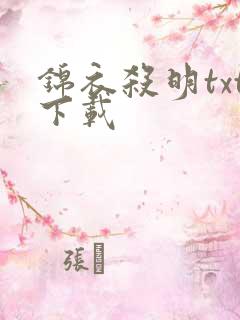 锦衣杀明txt下载