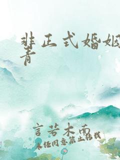 非正式婚姻雾里青