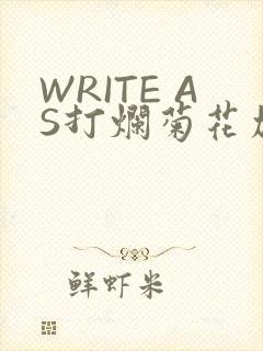 WRITE AS打烂菊花加姜