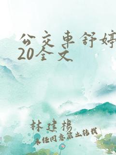 公交车舒婷1一20全文