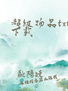 超级物品txt下载
