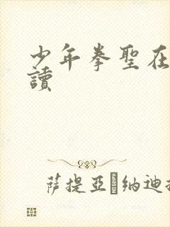 少年拳圣在线阅读