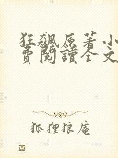 狂飙原著小说免费阅读全文