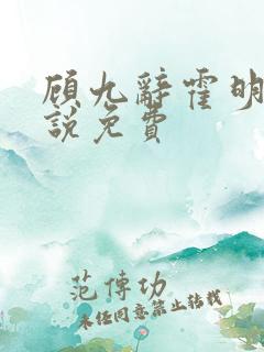 顾九辞霍明澈小说免费