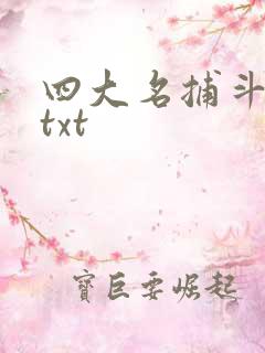 四大名捕斗将军txt