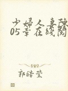 少妇人妻陈艳105章在线阅读